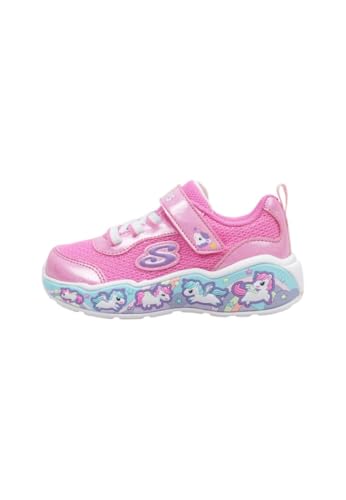 Skechers Kids Girls Play Scene-Fun Squad Sneaker, Pink/Multi, 5 Toddler