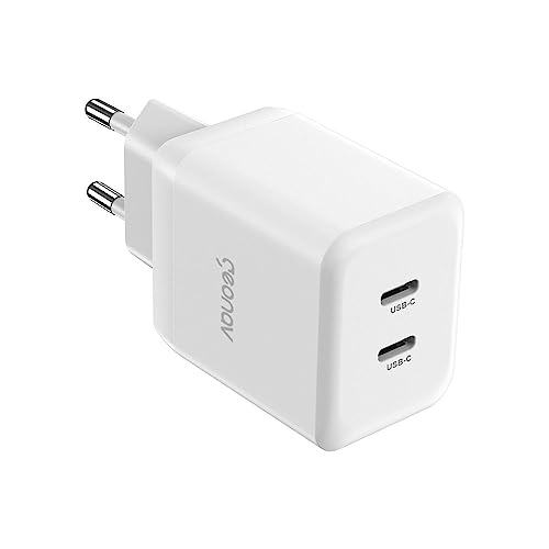 Geonav Carregador Universal SuperPower GaN Duo, 35W, 2 X USB-C Power Delivery, CH35PDWT, Branco