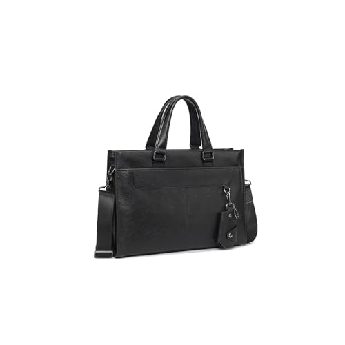 Men's Leather Briefcase Shoulder Bag, Detachable Shoulder Strap, Vintage Handbag2