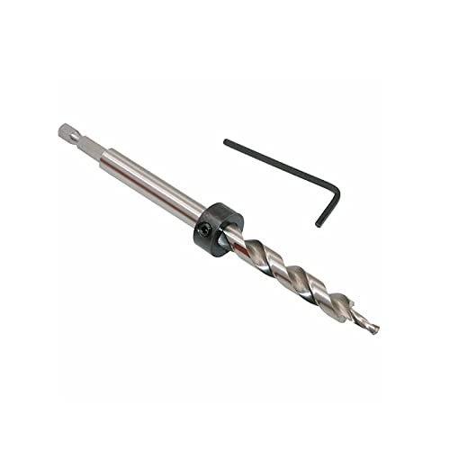 Miniatura 3 de Acxico Juego de 2 brocas hexagonales de 38 pulgadas (0.374 in) para agujero de bolsillo, kit de guía de plantilla