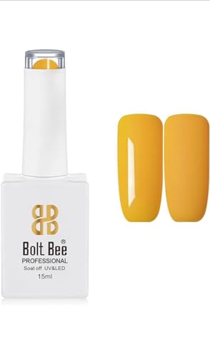 Image of Bolt Bee yellow Color Gel Nail Polish Soak Off UV Gel 15ML DIY at Home Manicure Salon Nail Art