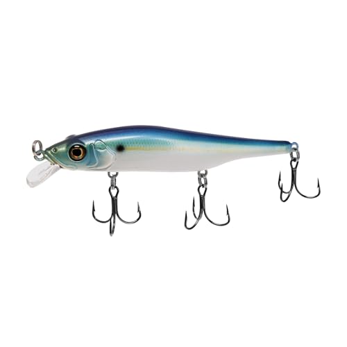 Bill Lewis Scope-Stik 120 Suspending 4'-6' Jerkbait Fishing Lifelike Freshwater & Saltwater Lure with Mustad UltraPoint Triple Grip Hooks, Threadfin 2.0