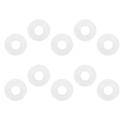 MOLUCKFU 10 piezas Juntas para Botellas con Tapa Abatible Sellado Resistente Fugas Gomas de Repuesto para Botellas de Cerveza y Refrescos Compatibles con Tapones Swing Top Blancas