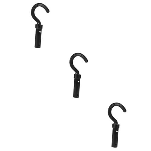 HEMOTON 3 Piezas Gancho para Robot de Piscina Manos Limpiador con Accesorios Piscina Robot Gancho Resistente Piscina Colgador de Vallas Multiusos Accesorio de Piscina el plastico Black