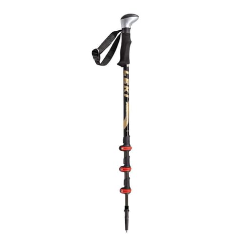 Leki Photosystem Carbon Bâton de trekking Or/Argent Taille 120-170 cm