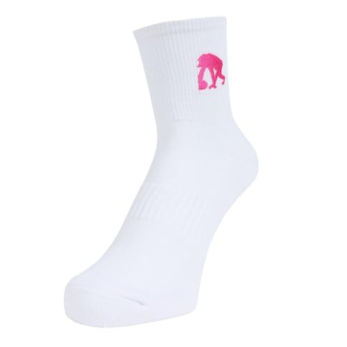 エゴザル（EGOZARU） バスケットボール ソックス ワンポイントソックス EZAC-8801-149 （ホワイト×ピンク/25-27/Men's、Lady's）のサムネイル