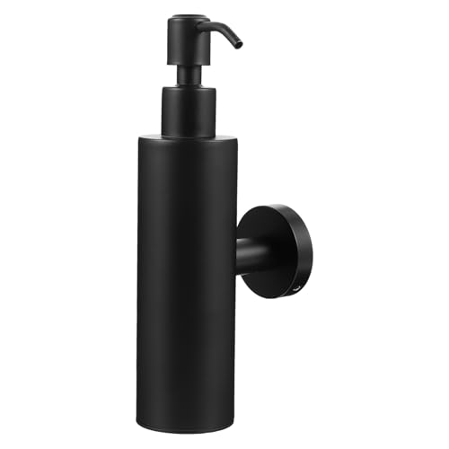 EXCEART ステンレス製壁掛け手動ローションディスペンサー シャンプー液体鹸容器 キッチンバスルーム対応シンプル設置便利