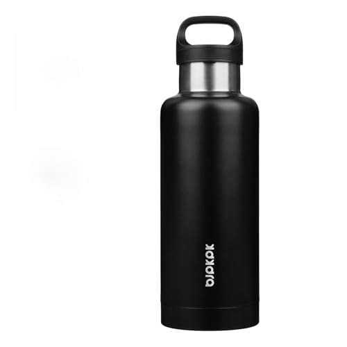 Image of BJPKPK Insulated Water Bottle 32OZ Stainless Steel Water Bottle with Handle Double Walls Vacuum Insulated BPA Free Flask, Black