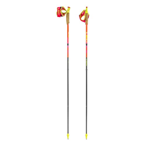 LEKI Ultratrail FX.One Superlite Trekking Poles - Carbon Foldable Ultralight Poles for Hiking & Trail Running - Neonpink-Pastelloarange-Neonyellow - 125 cm by LEKI - Image 2