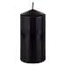 Mega Candles - Unscented 3" x 6" Round Pillar Candle - Black