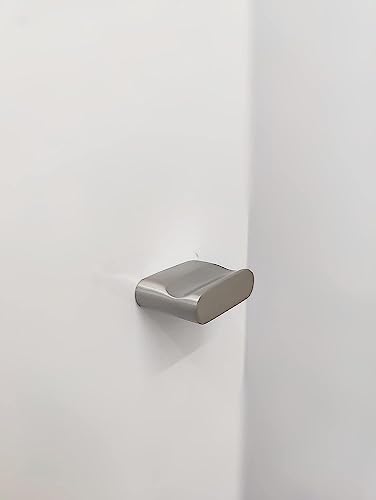 Image of Brass Cubic Shape Door Pull Handle Knobs for Drawer & Cabinets (Pack of 2, Silver Satin)