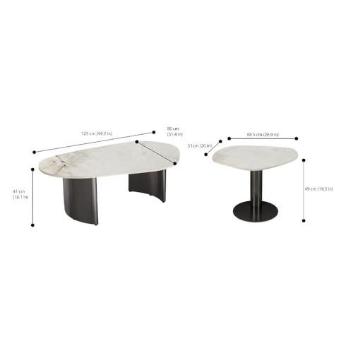 Image of Wakefit Center Table | 1 Yr Warranty | Coffee Table for Living Room Wooden, Tea Table for Living Room Wooden, Sofa Table, Free Installation from Brand, Modern Multi-Functional & Wobble-Free(Mocca)