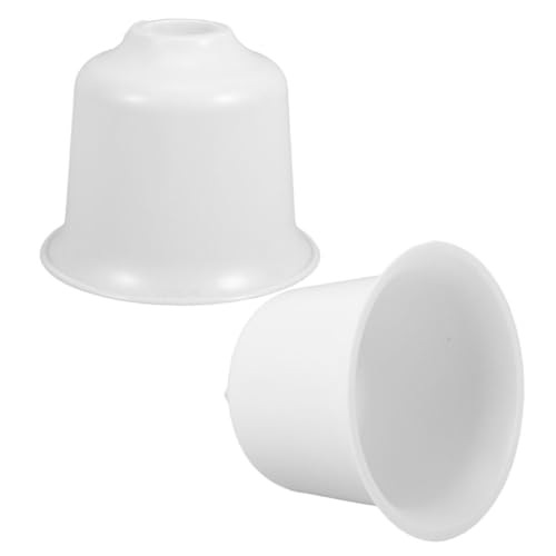 DECOMELODY 2 Stück Weiße Deckenventilator Abdeckplatten Staubdichte Schutzkappen Einfache Montage Konische Designhaube für Vielseitigen Einsatz im Bad und