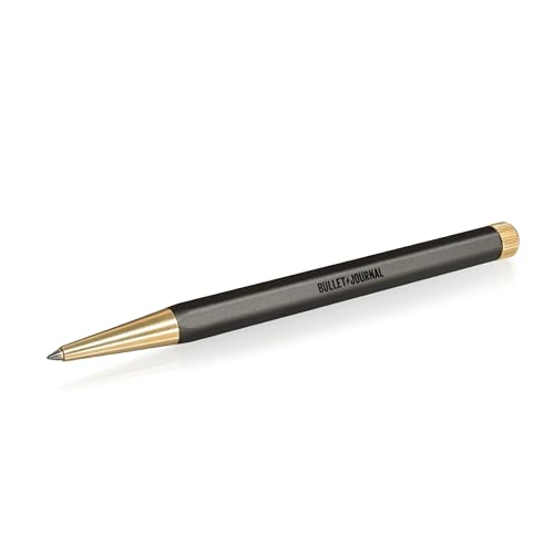 LEUCHTTURM1917 Gel Pen Drehgriffel No.1 Black Bullet Journal Edition | Official Bullet Journal Writing Pen, Document Proof Black Ink, Twist Mechanism,
