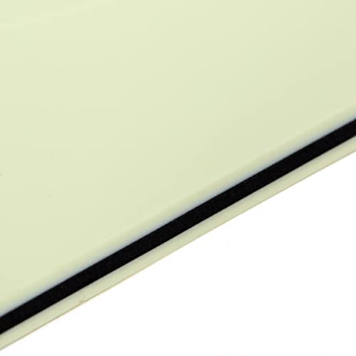 Musiclily Pro 11-Hole Round Corner HSS Guitar Strat Pickguard for USA/Mexican Stratocaster Open Pickup, 3Ply Mint Green - Image 4