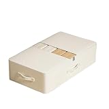 ZFIHAV Cajas De Almacenaje Bajo La Cama Bolsa de almacenamiento debajo la cama, bolsa edredón plegable portátil, caja ropa, organizador guardarropa, gran capacidad(White-m)