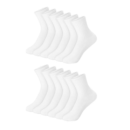 Hanes Boys' Crew Socks Pack - 12-Pack - Athletic Socks for Kids - Cushioned, Moisture-Wicking Comfort - image 1