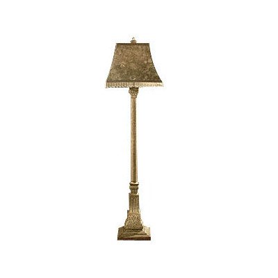 Glassique Floor Lamp with Square Bell Shade, 62"
