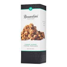 Cashew Almond Toffee Popcorn by Brandini Toffee, 20 Ounce Gift Boxes