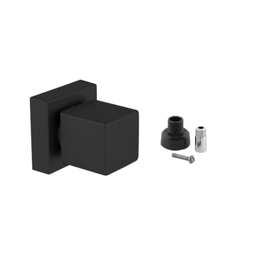 Acabamento Quadrado para Registro abs Chuveiro Preto Padrão Docol