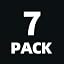 7 Pack Unisex Half Server Apron - Black