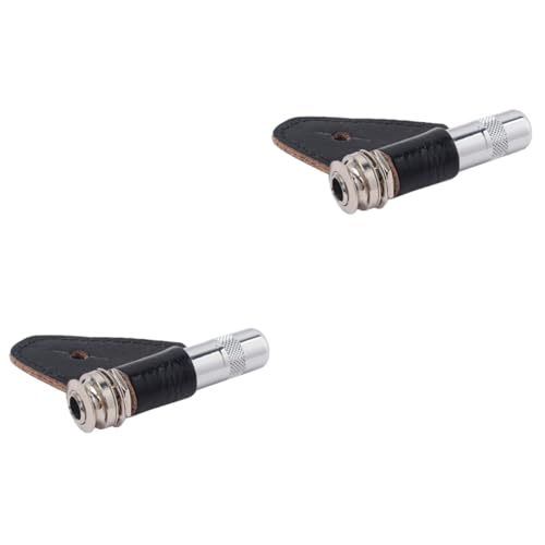 Abaodam 2 Sets Endpin Jack for Bass Guitar End Pin Jack Socket Acoustic Electric Guitar Accessory Copper Material