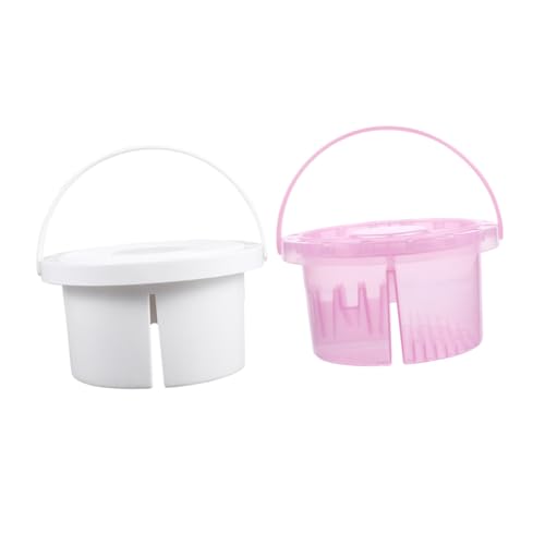 Veemoon Shabu Pen Wash Bucket 2pcs Set Cleaning Basin Holes for Boys and Girls' Art Acrylic Watercolor Tempera Oils