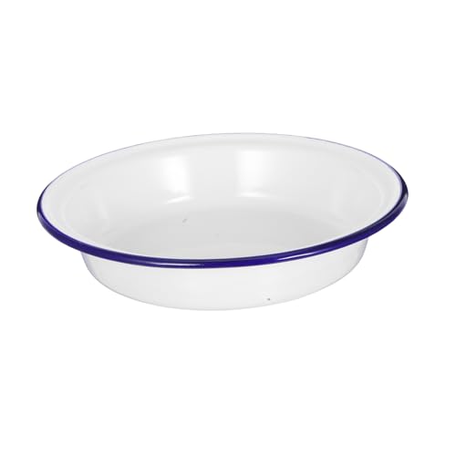 Alipis Plato de Servicio de Frutas Vintage de Porcelana Esmaltada con Azul Gran Capacidad Reuniones Familiares y Ocasiones Especiales