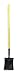 Square Point Shovel, 48 In.Handle, 16 ga.
