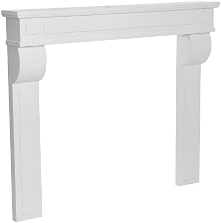 Amazon.com: Creative Co-Op Lodge Fireplace Mantel, White : Home u0026 Kitchen
