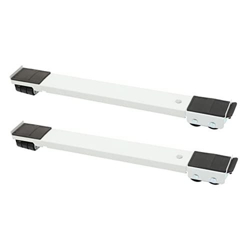 LckCryspho 洗濯機台座 ローラー付き ? 伸縮式家具移動スライダー 防振ゴムパッド 冷蔵庫乾燥機対応