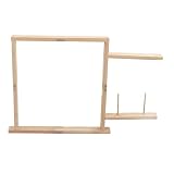 MooBreeze DIY Tufting Frame for Carpet Weaving, Metal and Oak Construction, Includes Accessories and
