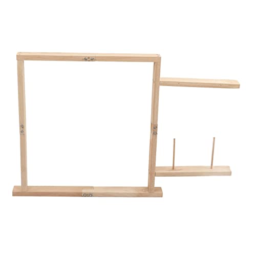 Moobreeze Diy Tufting Frame For Carpet Weaving, Metal And Oak Construction, Includes Accessories And Tools For Tapestry Making 70X70Cm Table Stand #TOP10