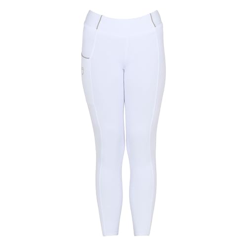 Equestro Slim Fit Junior Leggings 12 Years White