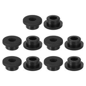 #US 10Pcs 1/2" ID 7/8" Drill Hole Rubber Grommets Fit 13mm Wire Black