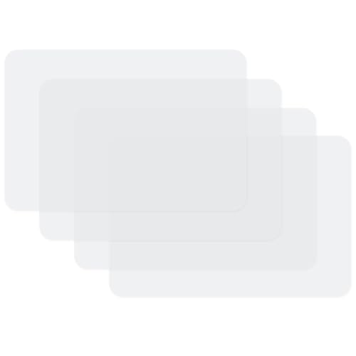 Vénilia Tischset Transparent, Platzset für Esszimmer, Esstischmatten, Telleruntersetzer, Platzdeckchen, abwischbar, lebensmittelecht, 45 x 30 cm, 4 Stück