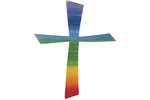 RAYHER HOBBY Rayher Wachsmotiv Kreuz, Regenbogen, 10,5 x 5,5 cm,...