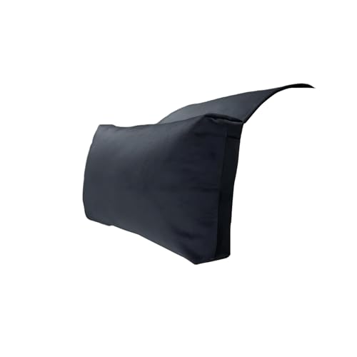 Generisch Cojín reposacabezas de terciopelo con relleno de algodón perlado, antideslizante, para sillón y sofá, para apoyo cervical y alivio del dolor (negro)