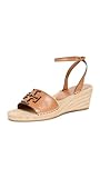 Tory Burch Women's INES Wedge Espadrilles 50mm, Tan, 11 Medium US