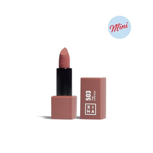 3INA MAKEUP - The Lipstick 503 (mini) - Labial Nude Cremoso - Barra de Labios Mate con Vitamina E y Manteca de Karité de Alta Pigmentación Olor a Vainilla - Labial Tamaño Viaje - Vegan - Cruelty Free - imagen 2
