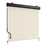 FRANKYSTAR® Maki – Toldo vertical manual con caída 180 x 250 cm, de aluminio beige