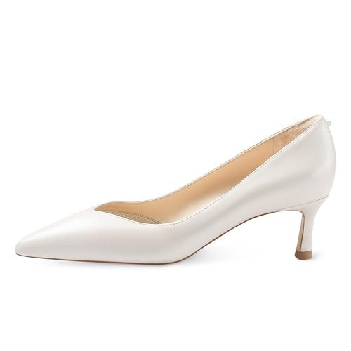 7or9 Kitten Heels for Women Comfortable Leather High Heels Pointed Toe Women's Pumps Black Heels 2