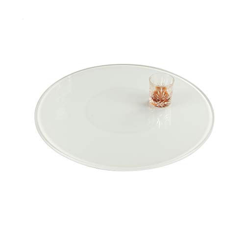 MILAN Glass Lazy Susan 24 White
