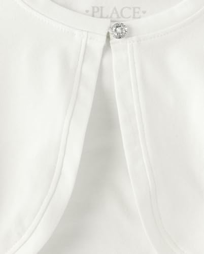 The Children's Place,Long Sleeve Shrug,White,Medium (7/8)