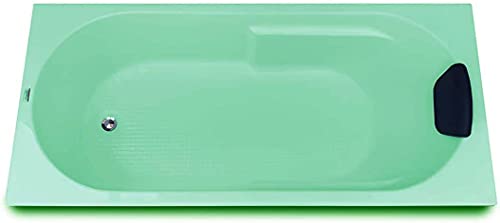 Image of MADONNA Divine Acrylic 5.5 feet Rectangular Bathtub (with Headrest) Green