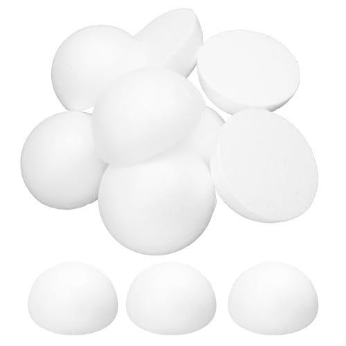 image for Murtenze 8 Pack 4 Inch Half Round Foam Balls, White Hemispherical Craf