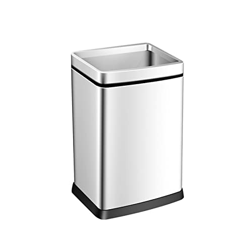 Caneca de basura acero inoxidable 15L blanco