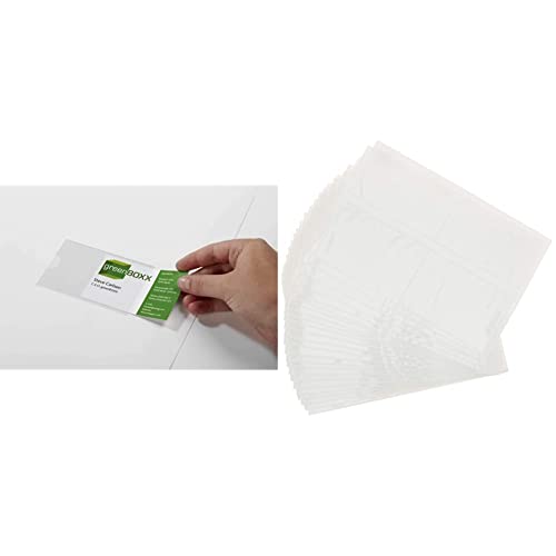 Pochettes adhésives pour carte de visite 57x90 mm pour ne plus perdre les coordonnées de vos contacts