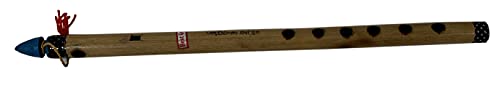 Indian Wooden kanha basuri Traditional Traditional Bamboo Bansuri Flute Woodwind Clarinet Bamboo Quena Flute Indian Musical Instrument Krishna Flute Birthday Gift Mens Women Kids 15 inch