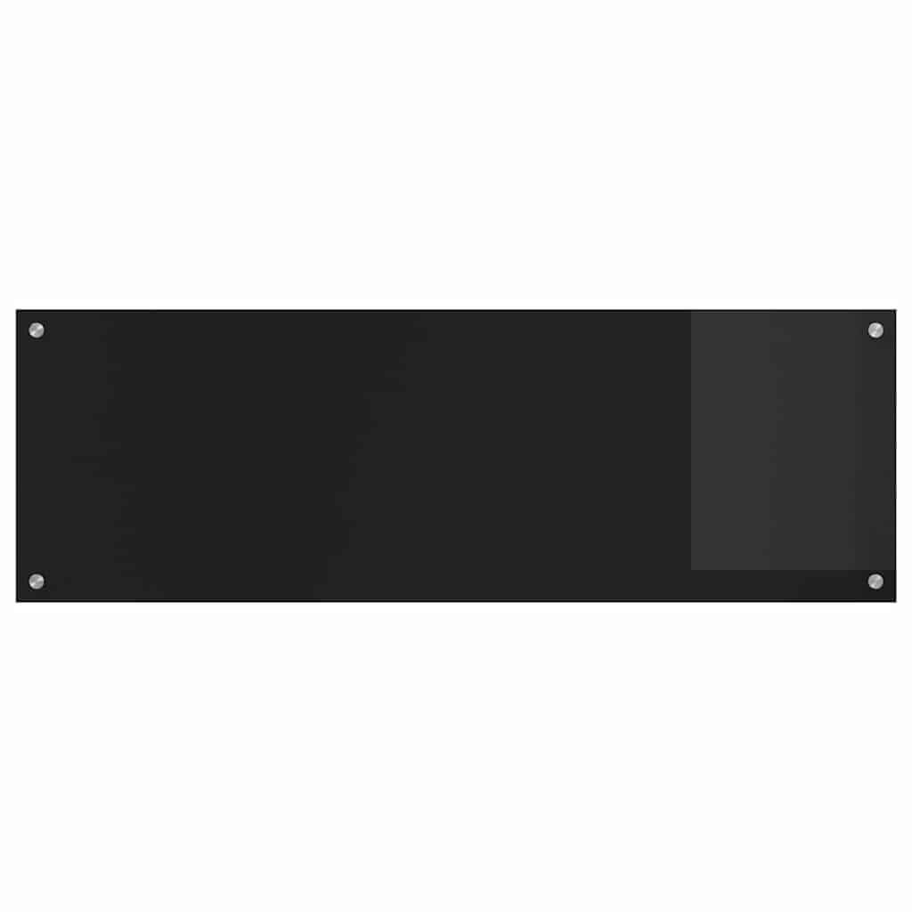 Lumanois Crédence de Cuisine 2 pcs Noir 120 x 40 cm Verre trempé Ustensiles & Accessoires de Cuisine Noir,3415497